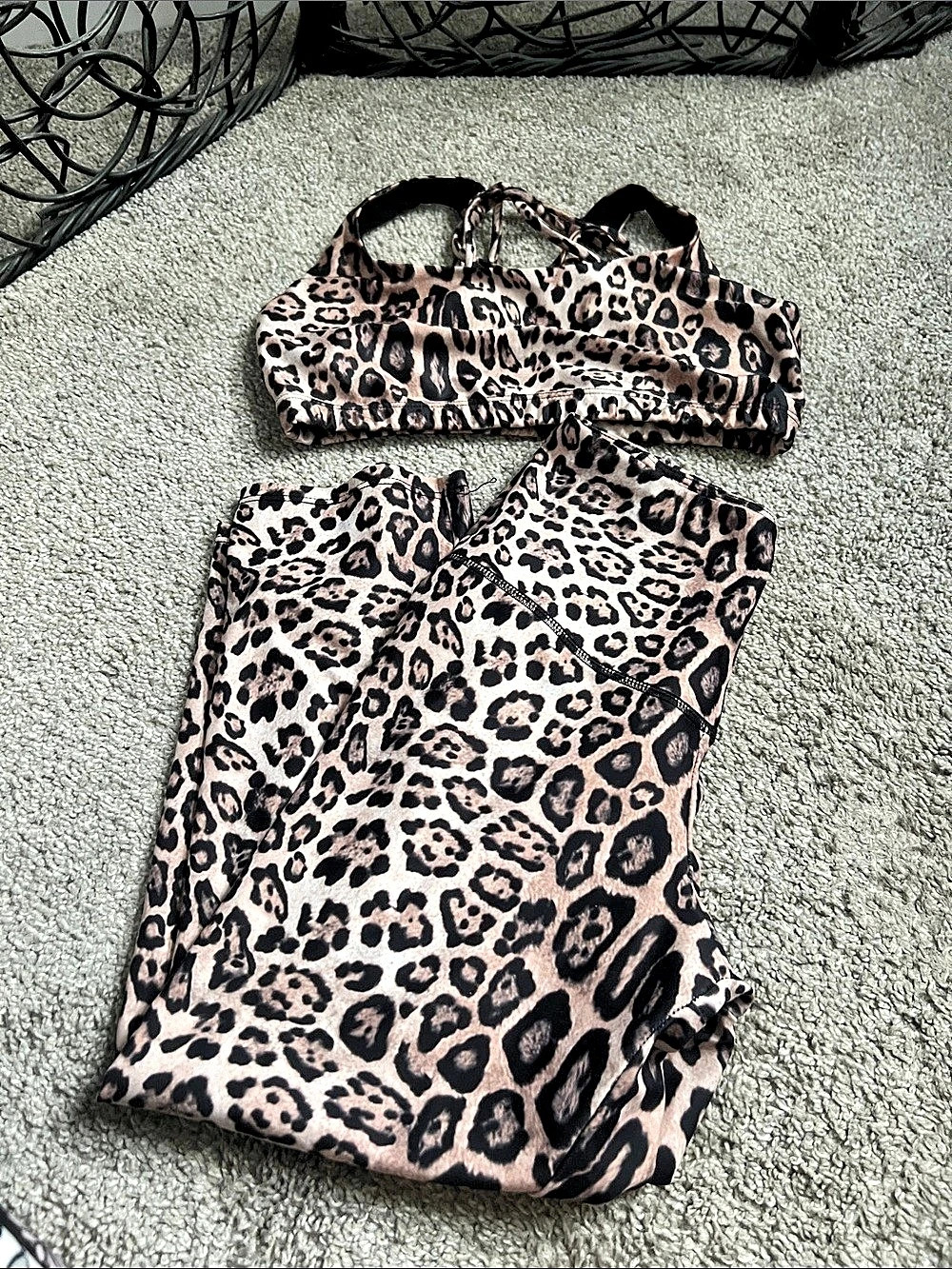 Animal Print Sports Bra & Leggings Like New